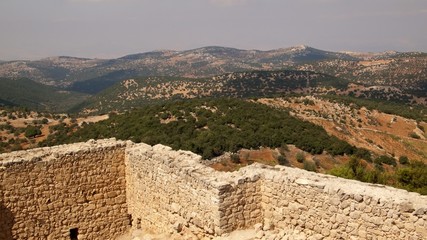 Fototapeta na wymiar Jordan Valley z Castle Qal w Jordanii