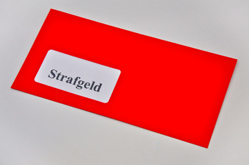 Strafgeld im Umschlag