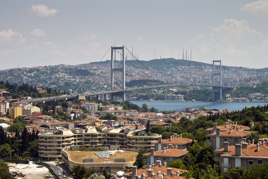 Bosphorus bridge in Istanbul, Turkey