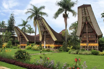 Cercles muraux Indonésie Rante pao,habitations traditionnelles