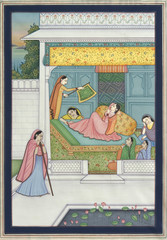 Indian miniature painting, Jaipur, Rajasthan, India