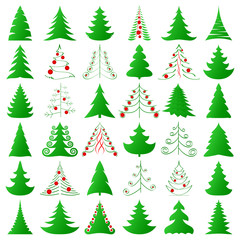 symbolic Christmas trees collection