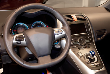 Interior of a modern new car
