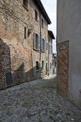 Fototapeta na wymiar Alleyway. Castell'arquato. Emilia-Romagna. Italy.