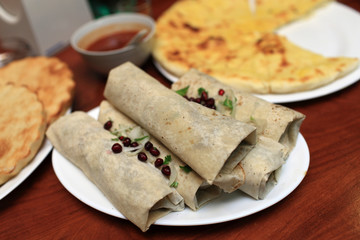 Kebab in georgian restaurant