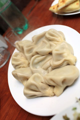 Khinkali at georgian restaurant