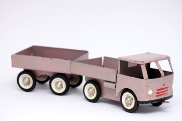 Modell von altem Metall Lastwagen mit Angänger