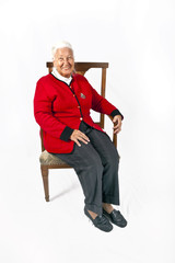 smiling attractive elderly woman