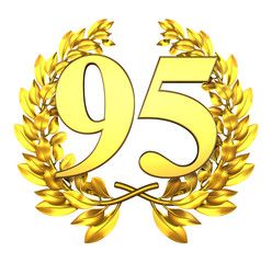 95 ninetyfive number laurel wreath