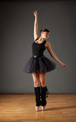 Ballerina in black costume