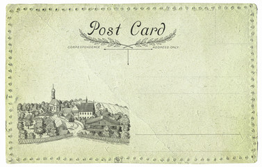 Old village postcard