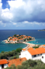 Sveti Stefan island in Adriatic sea, Montenegro