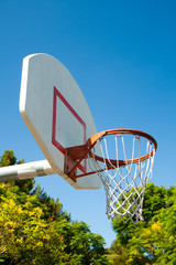 Basketball hoop in a park