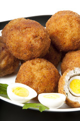 meatballs with quail eggs