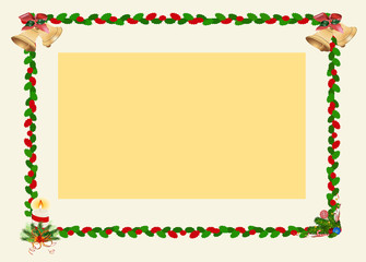 Winter  jingle bell frame card