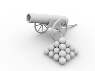 Cannon with projectiles