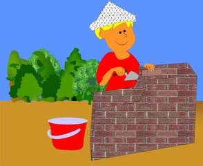 mały murarz © klatki