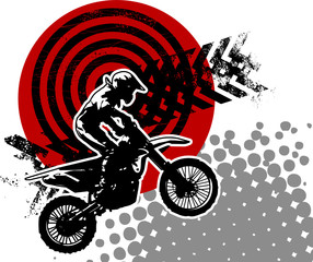 Fototapeta na wymiar Motocross w tle, ilustracji wektorowych