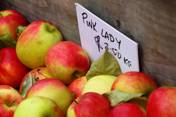 Fresh frits on Salamanca Market , Tasmania, Australia.