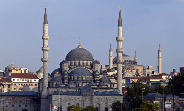 Blue mosque and Hagia Sofia, Istanbul, Turkey