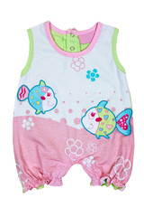 baby romper with fish motif