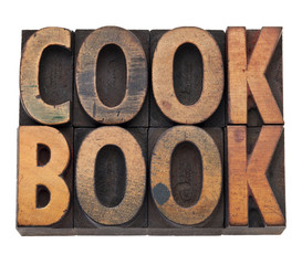 cookbook in letterpress type