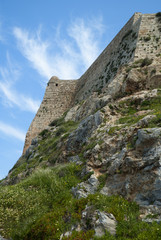 Venetian Fortress above harbour of Rethymno Crete Greece