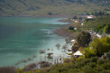 Kournas the only freshwater lake on the island of Crete, Greece