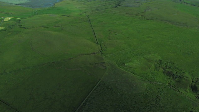 Aerial View of Dormant Volcanoes & Fertile Land, Iceland