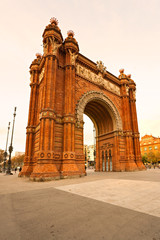 Fototapeta na wymiar Triumphal Arch in Barcelona, Spain.