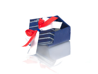 gift box with ribbon isolated on white