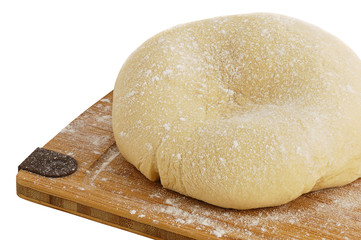 Dough ball on cutting board
