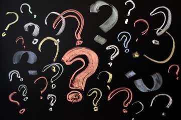 Colorful question marks
