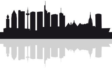 Obraz premium Skyline Frankfurt am Main (Silhouette)