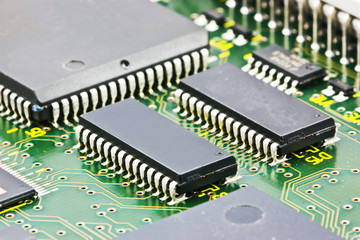 Electronic circuit chip on board