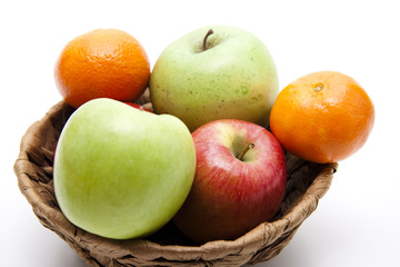 Äpfel und Mandarinen