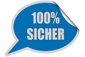 SP-Sticker blau curl oben 100% SICHER