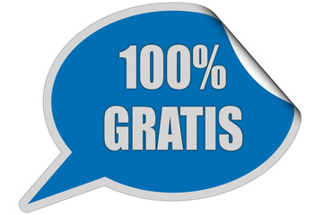 SP-Sticker blau curl oben 100% GRATIS