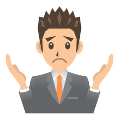 ビジネスマン B 表情 お手上げ