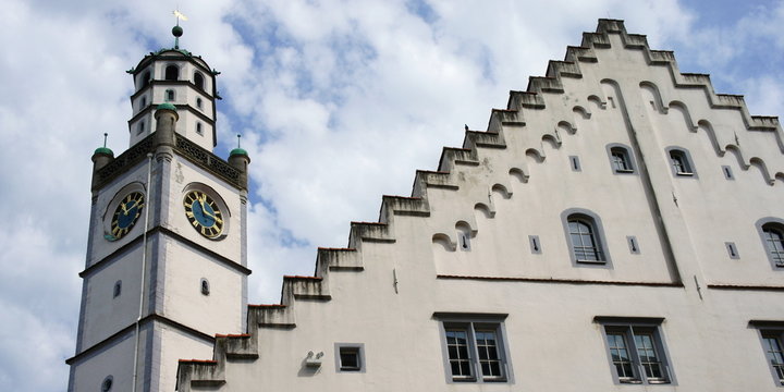 Historische Waaghaus mit Blaserturm in RAVENSBURG