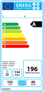 labal &eacute;nerg&eacute;tique t&eacute;l&eacute;viseur exemple A