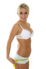 Fototapeta premium Blonde Frau mit guter Figur