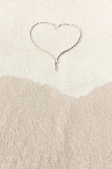 heart on sand