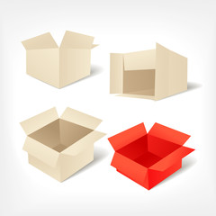 Cardboards vector set