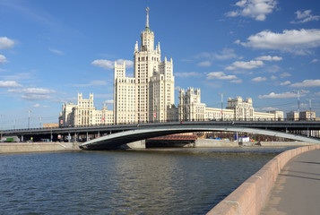 Fototapeta na wymiar Vintage skyscraper in Moscow.