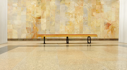 Bench in metro interior © tovovan