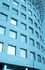 Background of square windows of skyscraper