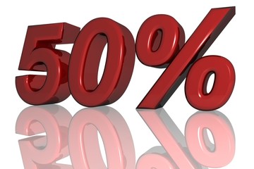 50 Prozent Spiegelnd