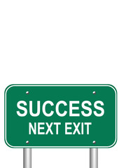 Road Sign: Success Next Exit