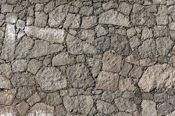 Kanarische,vulkanische Steinwand